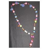 clay bead multi colored necklace