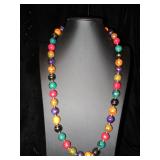 Multi colored bead necklace