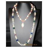 2 beaded necklaces