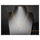 3 stone gold tone 925 necklace