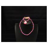 Matching set with a cupcake .