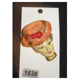 Lady face wearing a hat