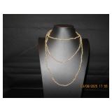 Long one strand beaded necklace