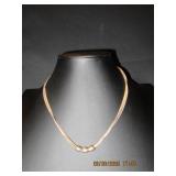 Silvertone 3 strand necklace