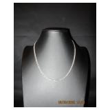 Dual strand silvertone necklace