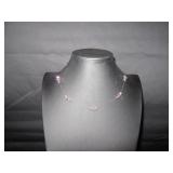 Dainty chain with light pink beads