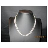 Silver tone multiple strand necklace