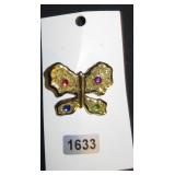 gold butterfly brooch