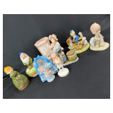 Collection of Assorted Porcelain Figurines and Music Boxes