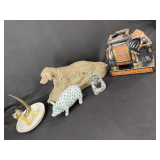 Assorted Decorative Animal Figurines and Trinket Dish Collection