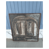 Abstract Architectural Oil Painting on Canvas