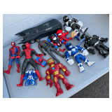 Assorted Superhero and Power Ranger Action Figure Collection