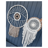 Set of Two Decorative Fiber Wall Hangings