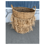 Opalhouse Water Hyacinth Woven Basket with Fringe Detail