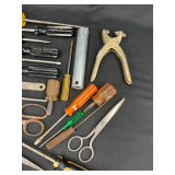 Assorted Hand Tool Collection Including Stanley Screwdrivers and Scissors
