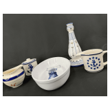 Assorted Nautical and Floral Ceramic Tableware Collection