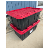 Set of Two 27-Gallon Heavy Duty Storage Totes