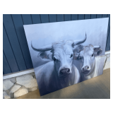 Large Format Monochrome Bovine Canvas Wall Art