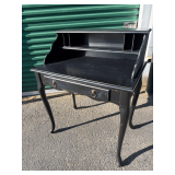 Black Painted Writing Desk with Lion Head Pulls