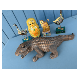 Assorted Decorative Figurines and Russian Nesting Dolls