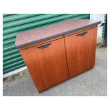 Two-Door Office Storage Cabinet with Laminate Top