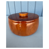 Turned Wood Lidded Bowl