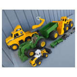 Assorted Construction and Farm Toy Vehicle Collection
