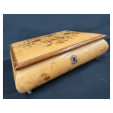 Reuge Swiss Musical Jewelry Box with Floral Marquetry