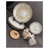 Frankoma Mayan Aztec Prairie Green Ceramic Tableware Collection