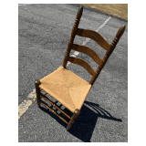Ladder Back Chair with Woven Rush Seat
