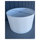 White Fabric Drum Lamp Shade