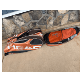 Collection of Tennis Rackets and Head Carrying Bags