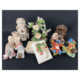 Collection of Assorted Decorative Figurines and Ceramic Box