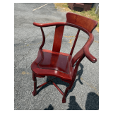 Hardwood Horseshoe Back Armchair