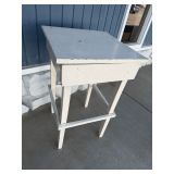Painted Wooden Side Table with Single Drawer