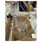 box lot of vintage glass items