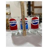 lot of 3 large pepsi glasses