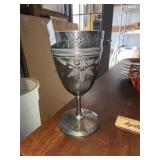 silver plated antique chalice