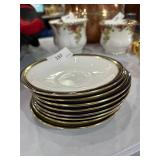 lot of 8 aynsley julilee cobalt saucers