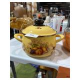 Aynsley orchard gold lidded pot