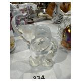 fenton glass vasaline clear elephant