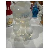 fenton glass bear clear vasaline
