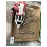 scissors and small iron