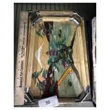 lot of asian painted trays