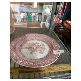 red and white spode plate byron groups