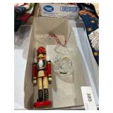 nut cracker and glass ornaments