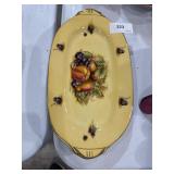Lot of 2 Aynsley orchard gold plate