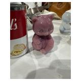 fenton glass bear mauve