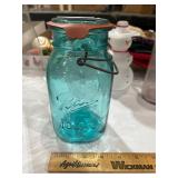 blue Ball glass ideal jar