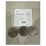 1977 Queens silver jubilee coins lot of 3
